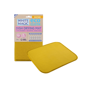 White Magic Eco Cloth Dish Drying Mat Mustard
