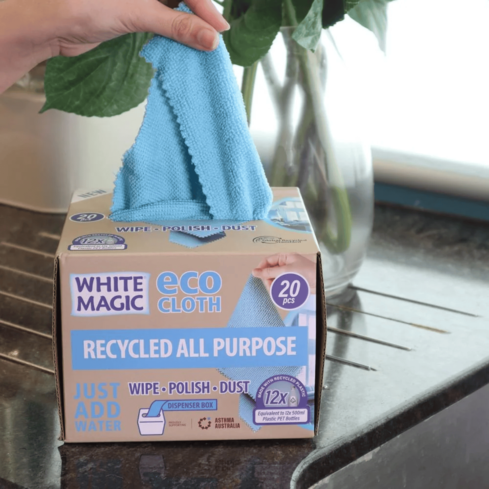 White Magic Eco Cloth Recycled All Purpose Cloth 20-Piece