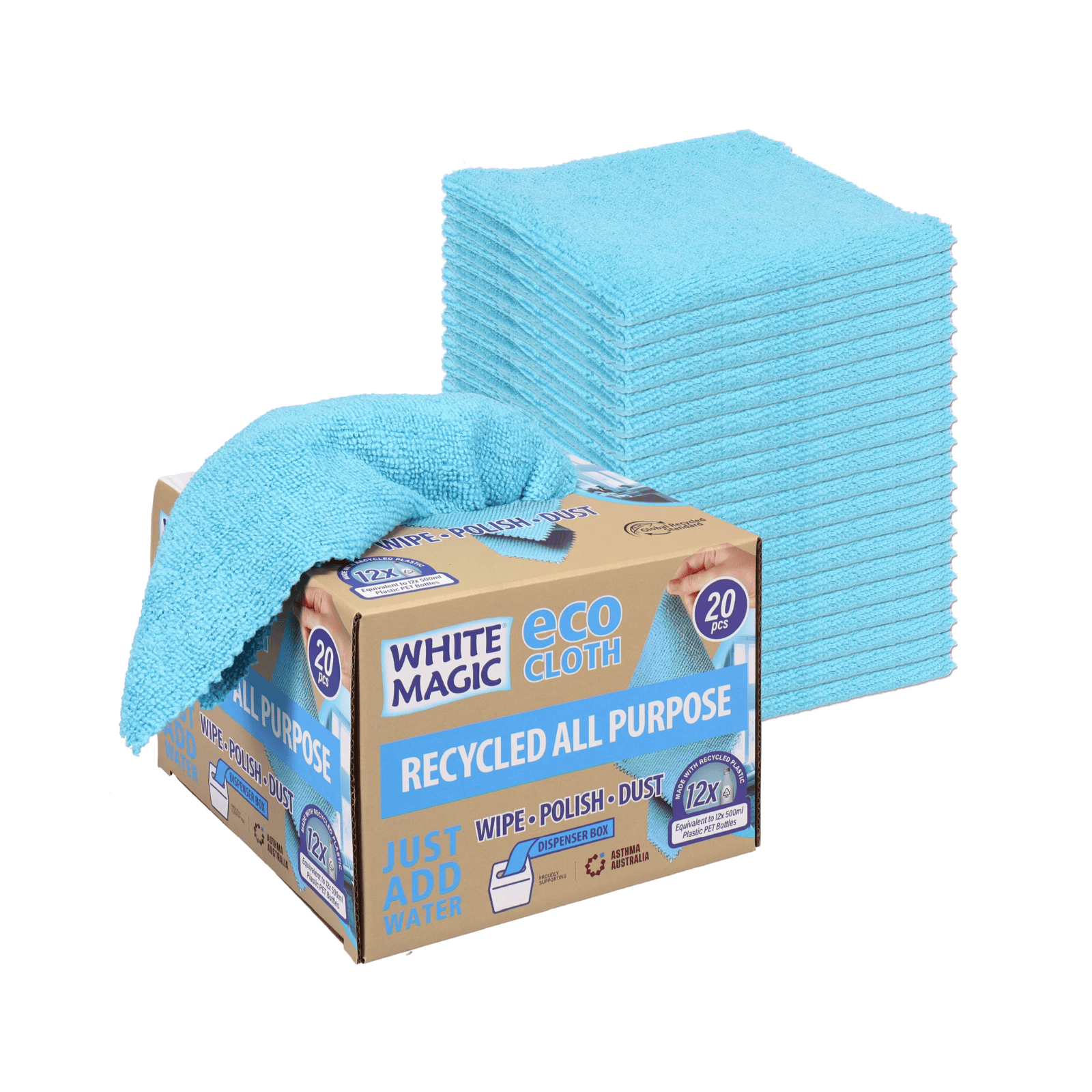 White Magic Eco Cloth Recycled All Purpose Cloth 20-Piece