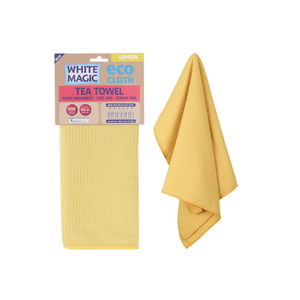 White Magic Eco Cloth Tea Towel Lemon