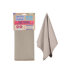 White Magic Eco Cloth Tea Towel Pebble