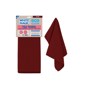 White Magic Eco Cloth Tea Towel Plum