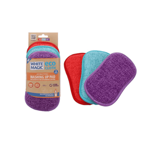 White Magic Eco Cloth Washing Up Pad 3-Pack Rainbow