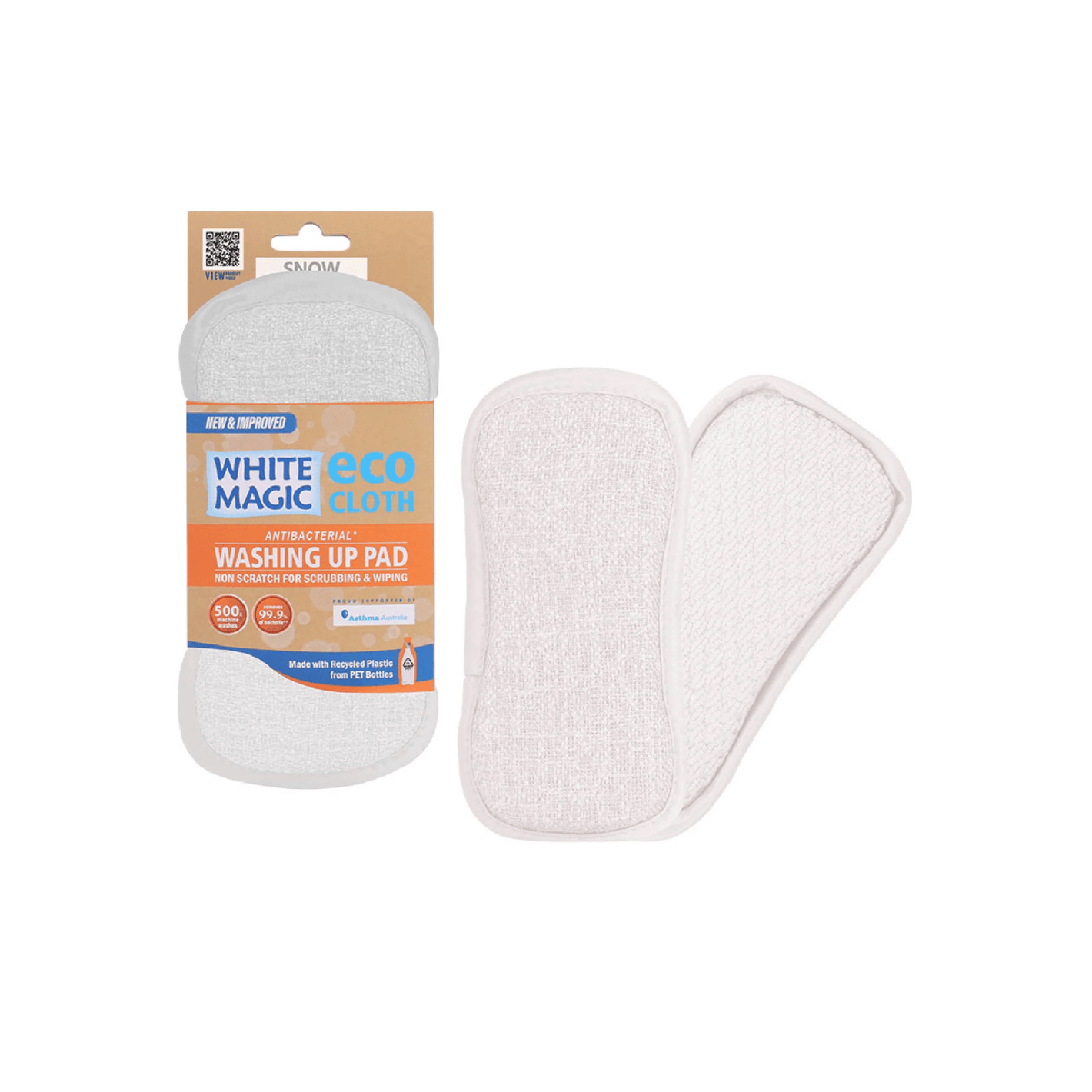 White Magic Eco Cloth Washing Up Pad Snow