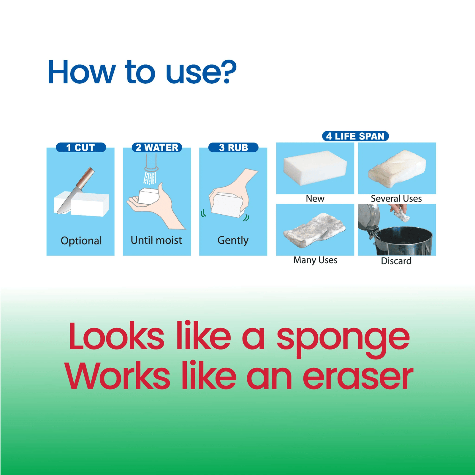 White Magic Eco Eraser Aquarium Eraser Sponge