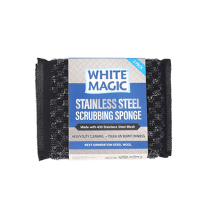 White Magic Stainless Steel Scrubbing Sponge 3-Pack