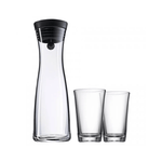 WMF Basic Water Decanter 1.0L with Glasses 3-Piece The Homestore Auckland