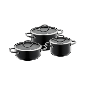 WMF Fusiontec Inspire Black Cookware Set 3-Piece The Homestore Auckland