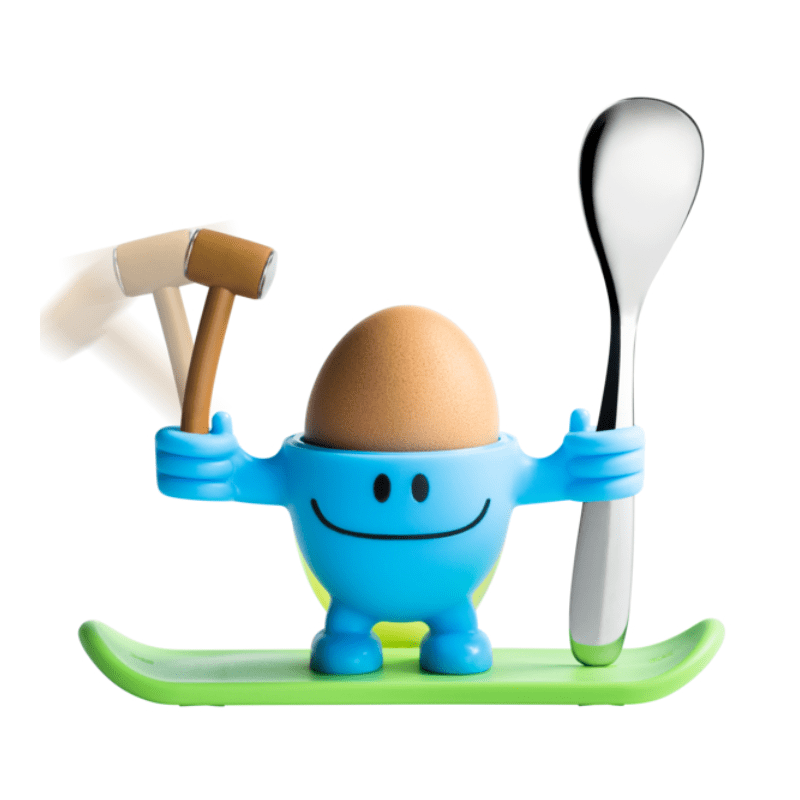 WMF McEgg Egg Cup with Spoon Set Blue