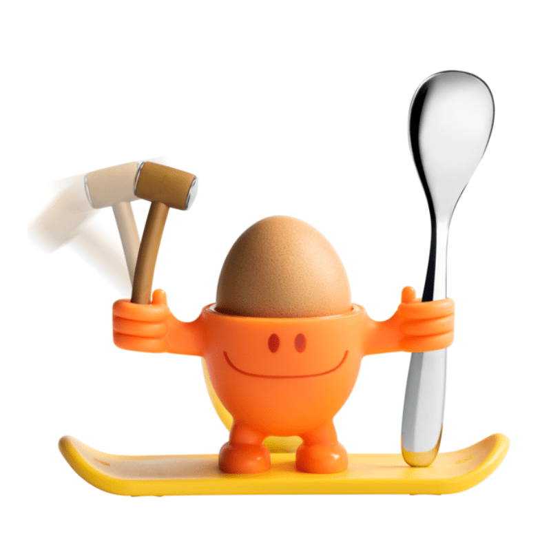 WMF McEgg Egg Cup with Spoon Set Orange