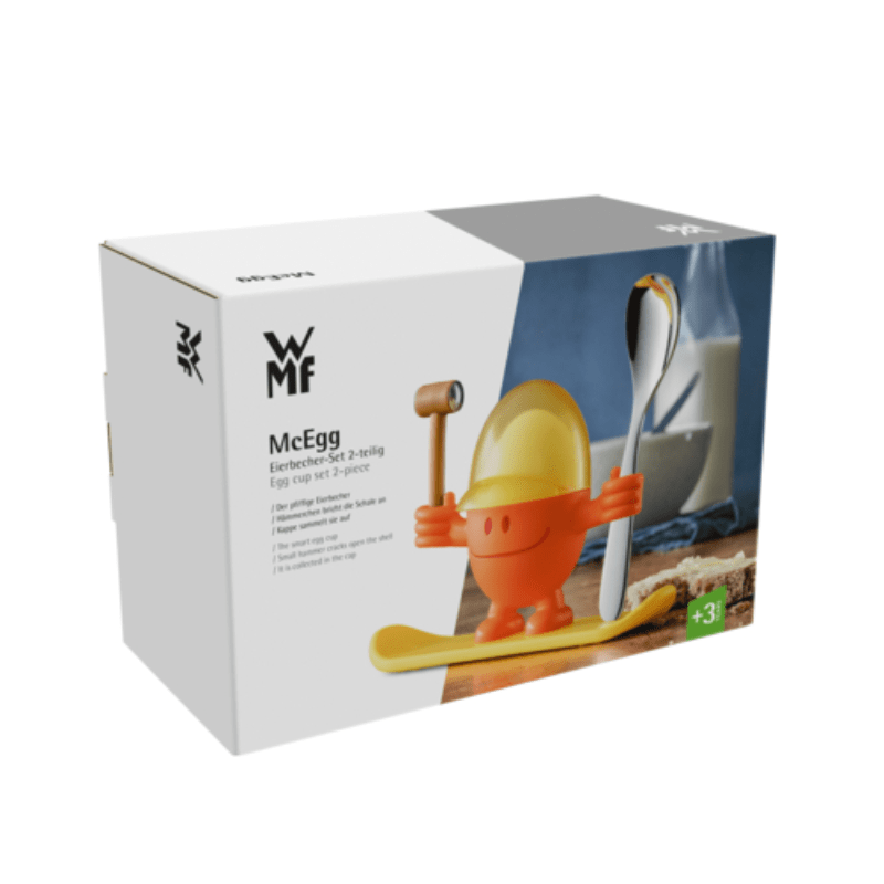 WMF McEgg Egg Cup with Spoon Set Orange