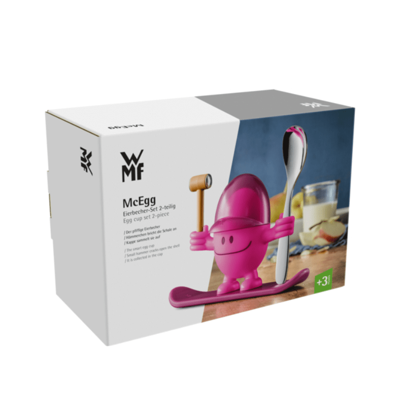 WMF McEgg Egg Cup with Spoon Set Pink