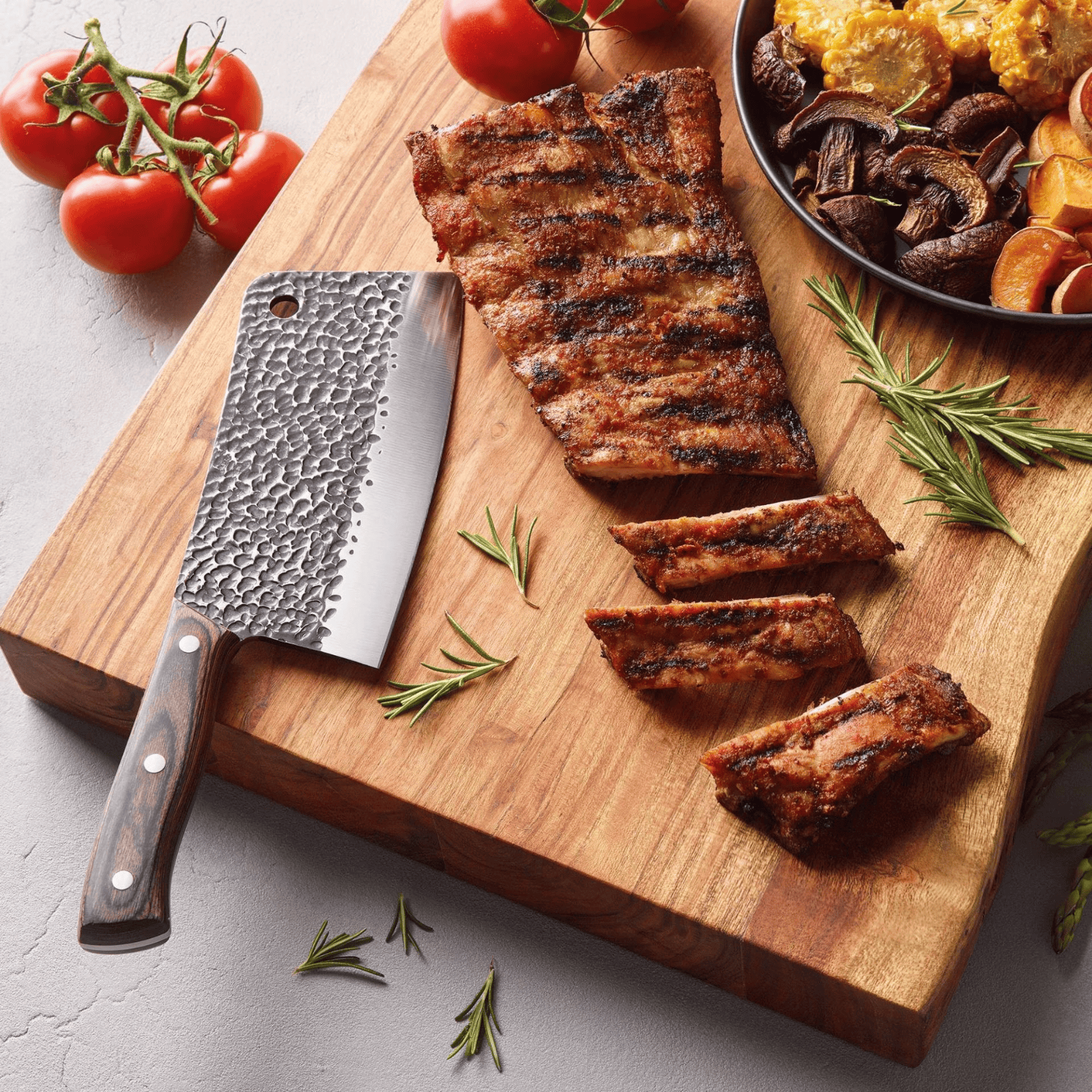 Zassenhaus Cleaver Chef's Knife 17cm with Leather Sheath