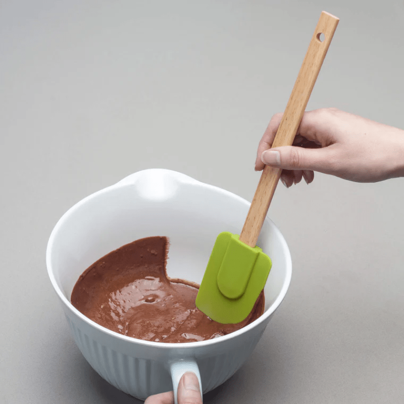 Zeal Silicone Spatula with Wooden Handle Bright