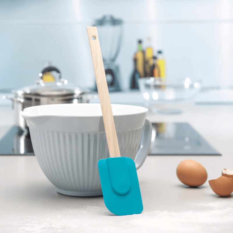 Zeal Silicone Spatula with Wooden Handle Bright