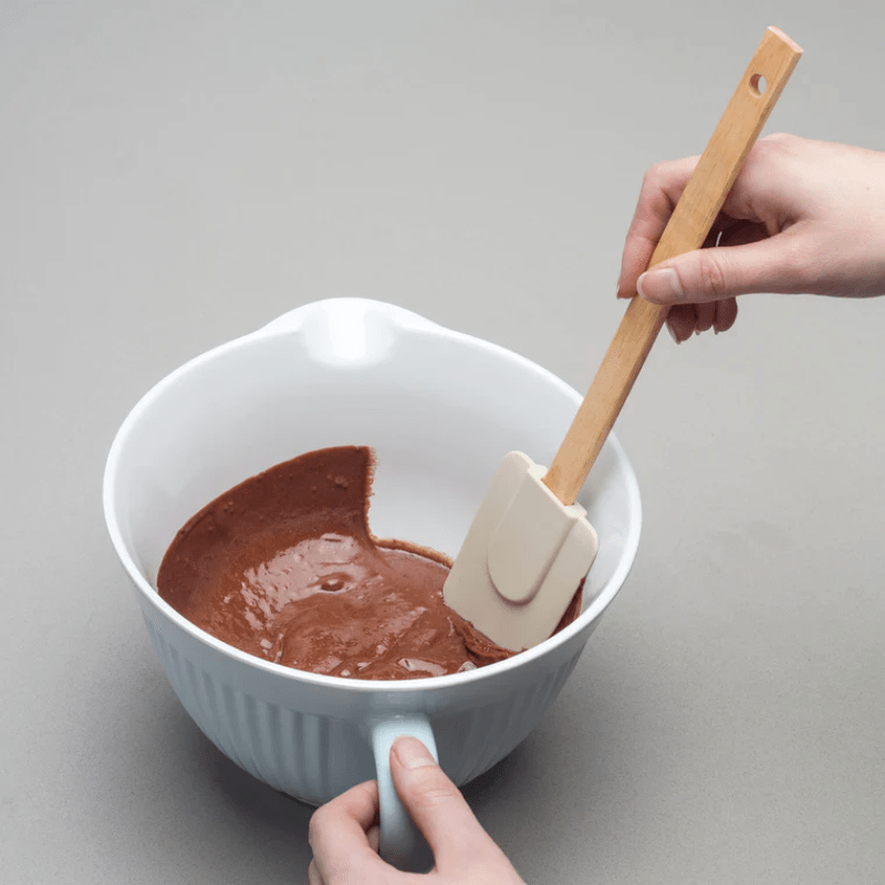 Zeal Silicone Spatula with Wooden Handle Bright