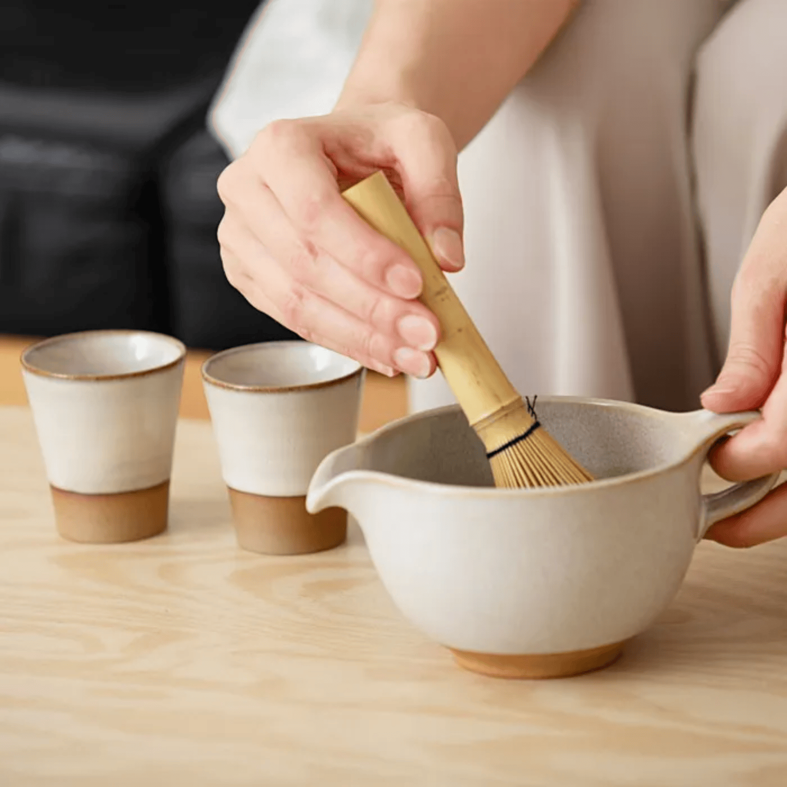 Zero Japan Matcha Server 300ml Natural White