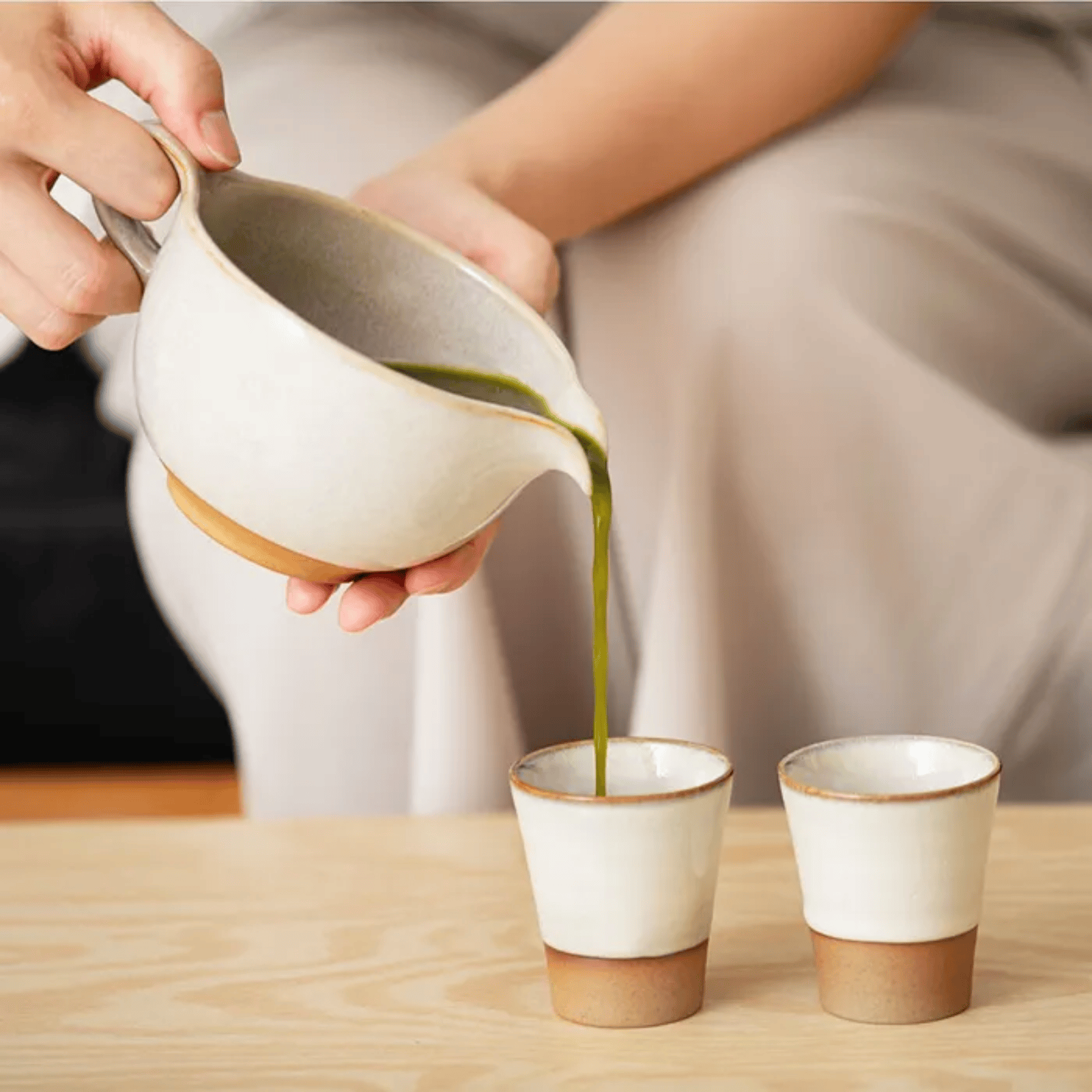 Zero Japan Matcha Server 300ml Natural White