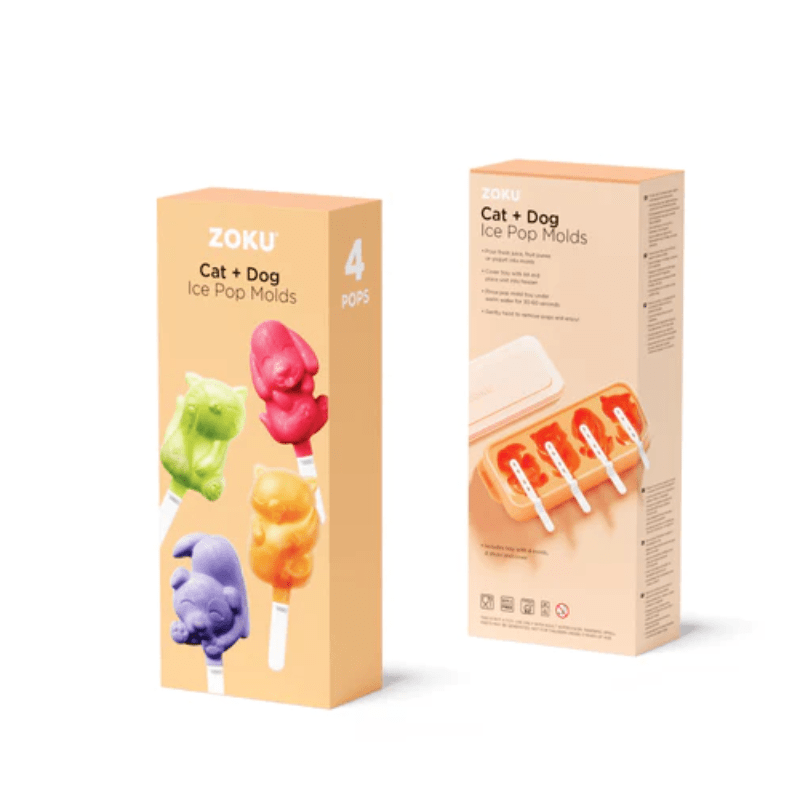 ZOKU Cat & Dog Ice Pop Molds