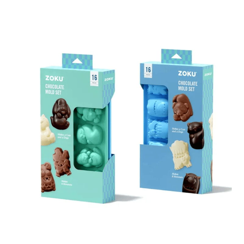 ZOKU Chocolate Cat, Dog & Monster Mold Set of 2