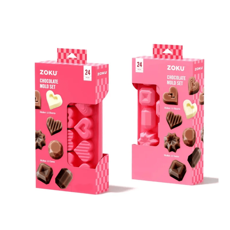 ZOKU Chocolate Heart & Gem Mold Set of 2