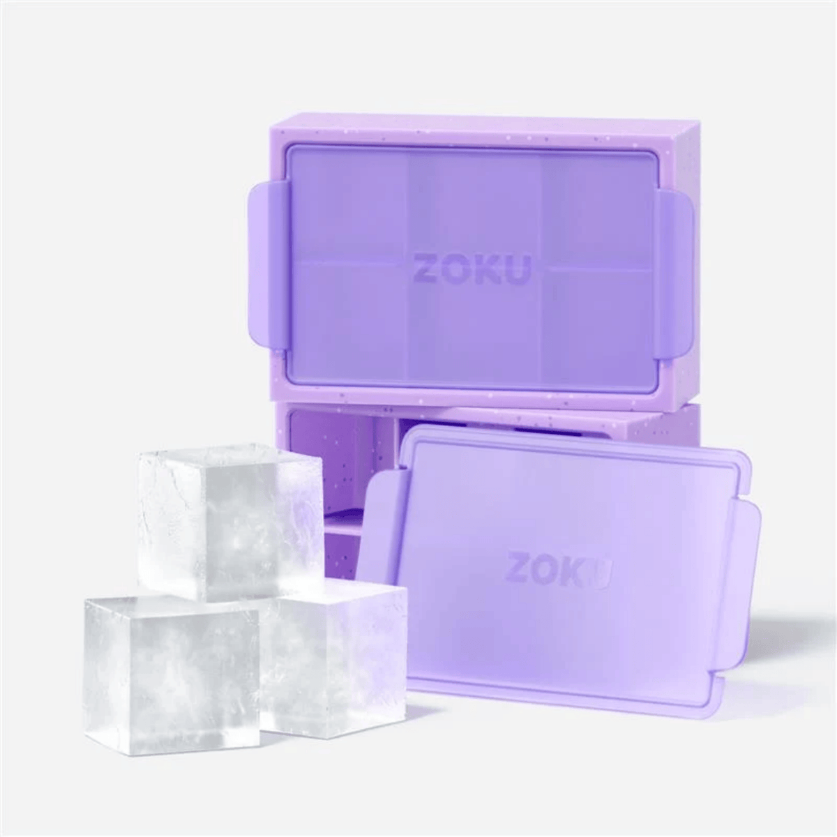 ZOKU Jumbo Ice Cube Tray Set of 2 Purple