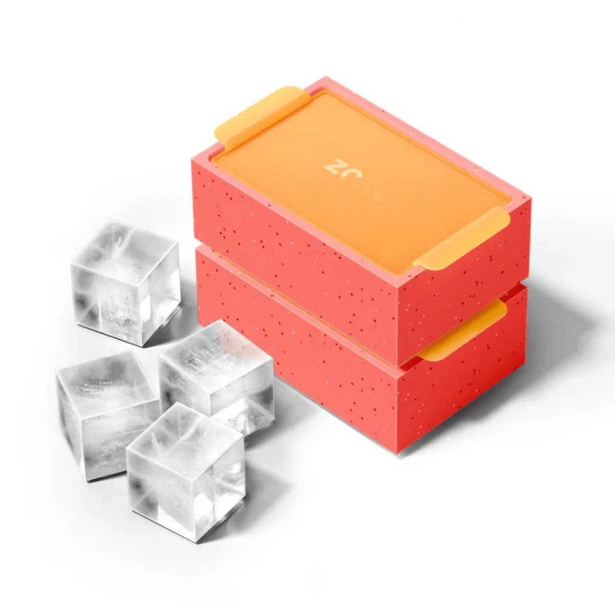 ZOKU Jumbo Ice Cube Tray Set of 2 Red