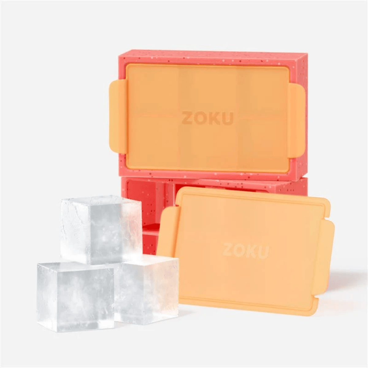 ZOKU Jumbo Ice Cube Tray Set of 2 Red