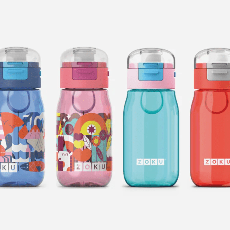 ZOKU Kids Flip Gulp Bottle 465ml Pink