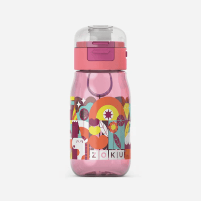 ZOKU Kids Flip Gulp Bottle 465ml Pink