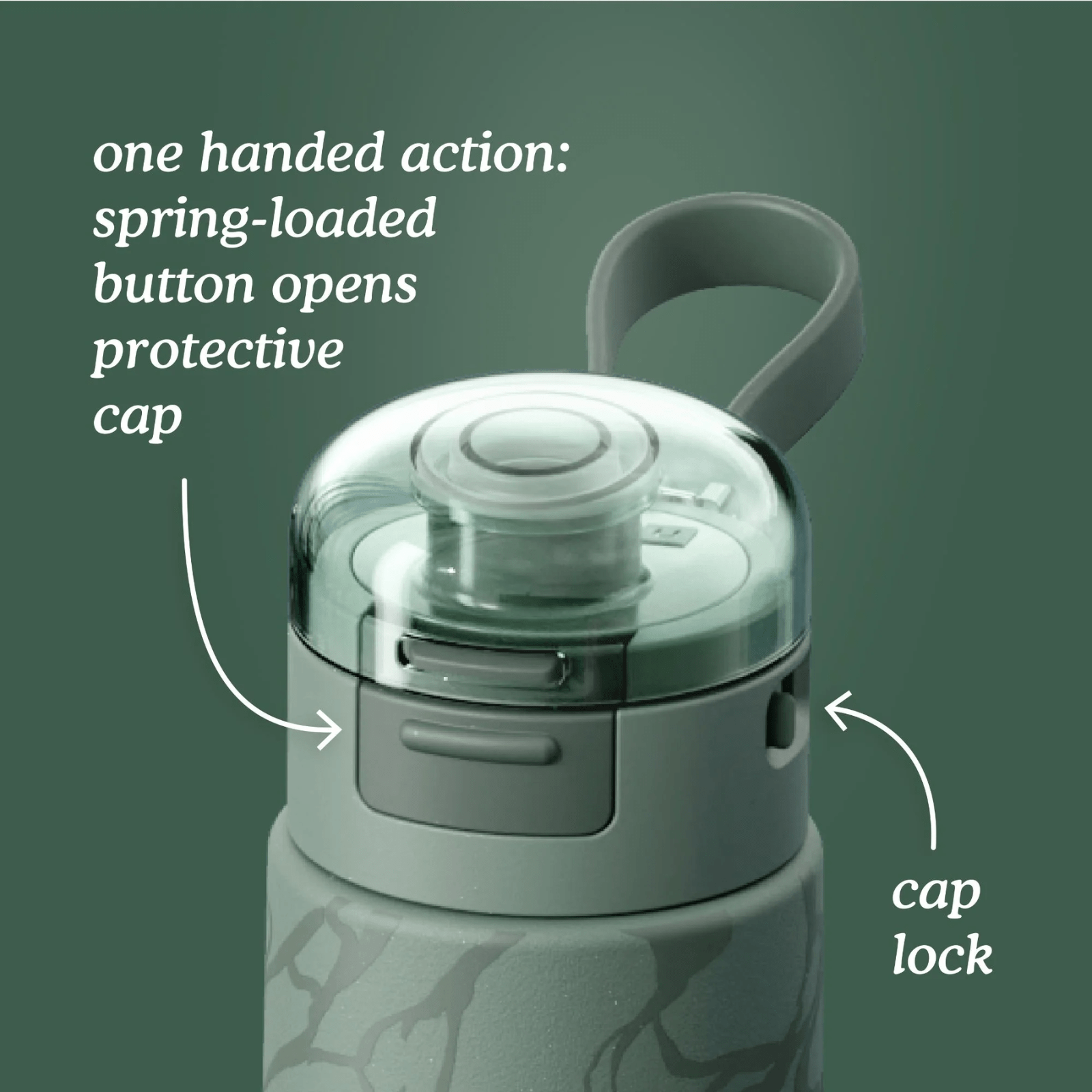 ZOKU Stainless Sports Bottle 500ml Blue Wavy