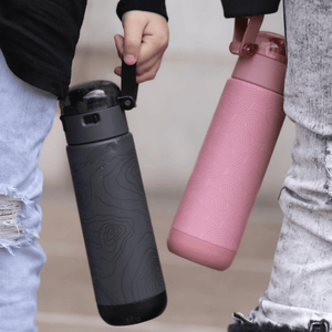 ZOKU Stainless Sports Bottle 500ml Pink Geometric