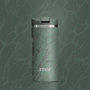 ZOKU Stainless Travel Mug 355ml Green Marble