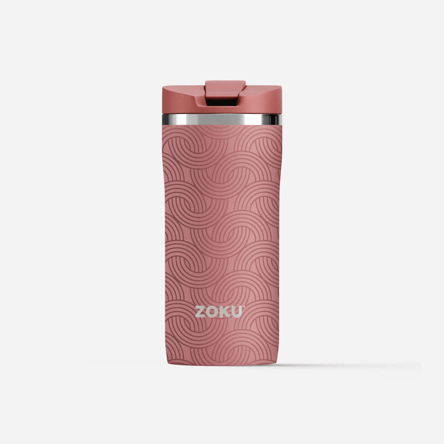 ZOKU Stainless Travel Mug 355ml Pink Geometric