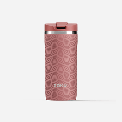 ZOKU Stainless Travel Mug 355ml Pink Geometric