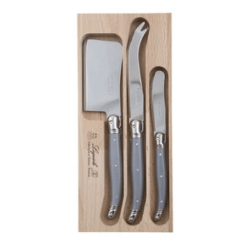 Andre Verdier Laguiole Cheese 3 Piece Set Mouse Grey