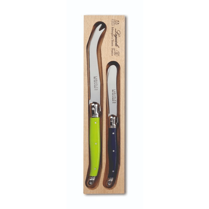 Andre Verdier Laguiole Cheese Knife & Spreader Set Wild Flower