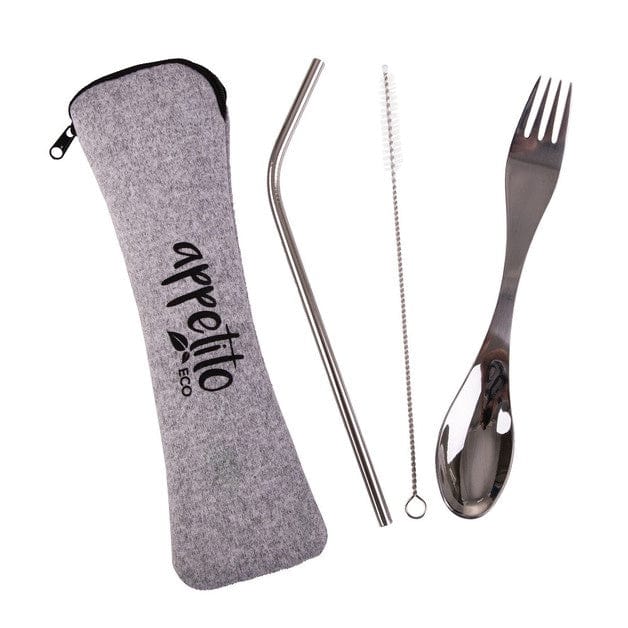 Appetito Stainless Steel Travelers Cutlery Set Of 3