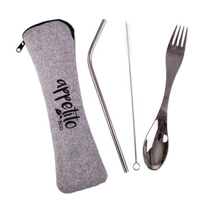 Appetito Stainless Steel Travelers Cutlery Set Of 3