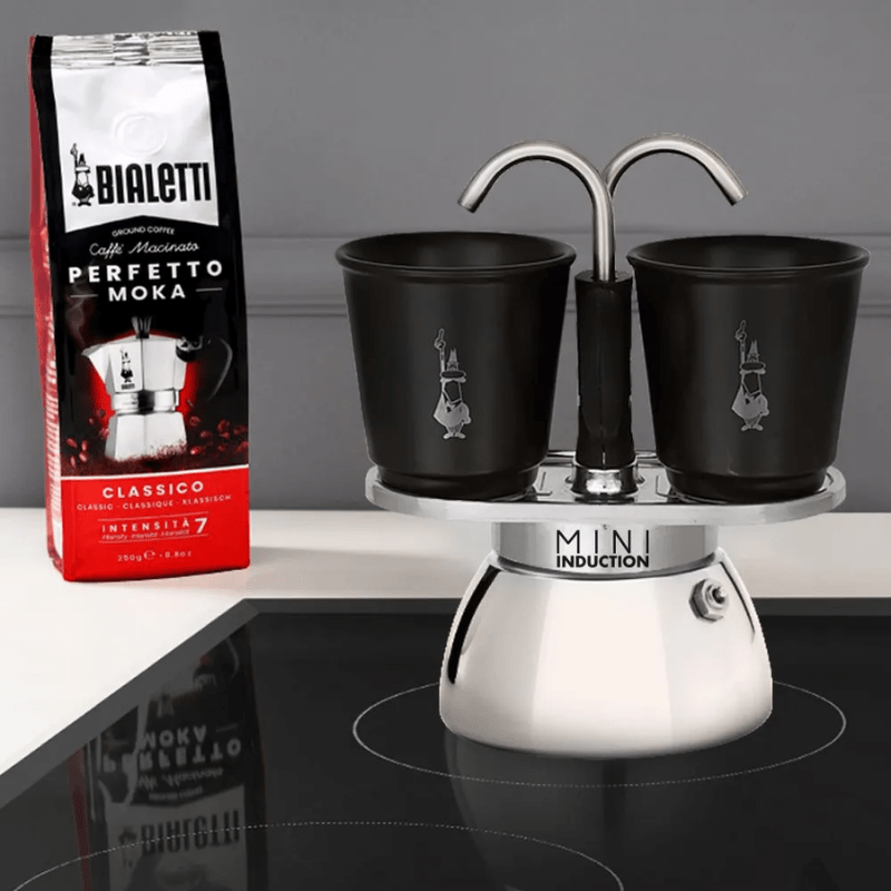 Bialetti Mini Express Induction Black 2 Cup Set