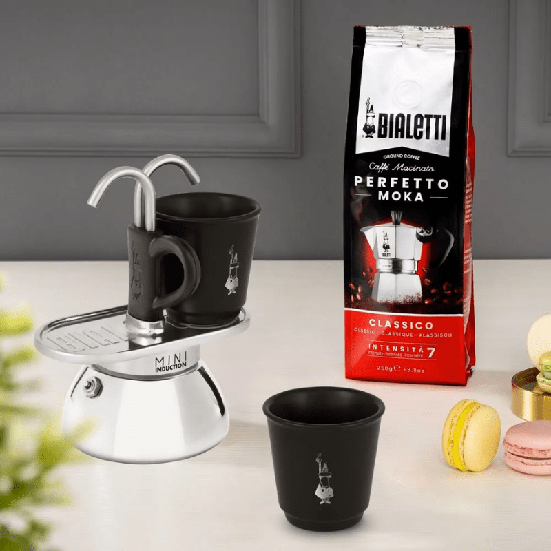 Bialetti Mini Express Induction Black 2 Cup Set