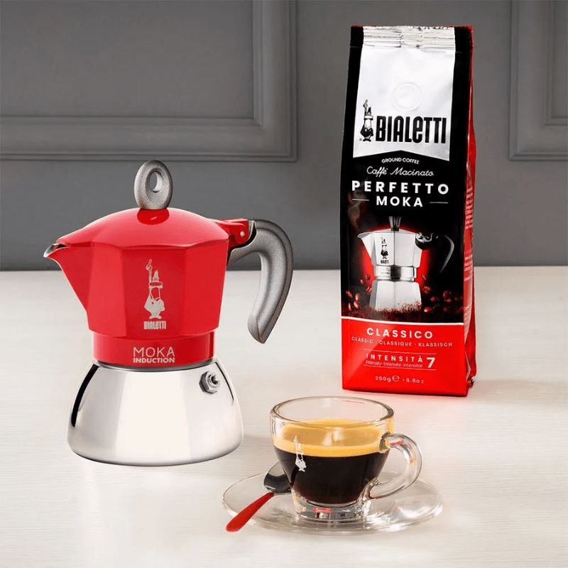 Bialetti Moka Induction Bi Layer Red 6 Cup The Homestore Auckland