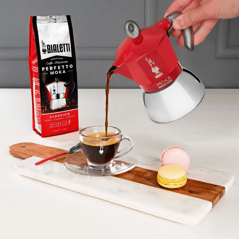Bialetti Moka Induction Bi Layer Red 6 Cup The Homestore Auckland