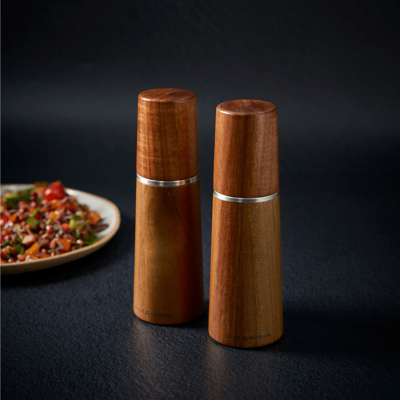 Cole & Mason Marlow Acacia Wood Salt & Pepper Mill 18.5cm Set of 2