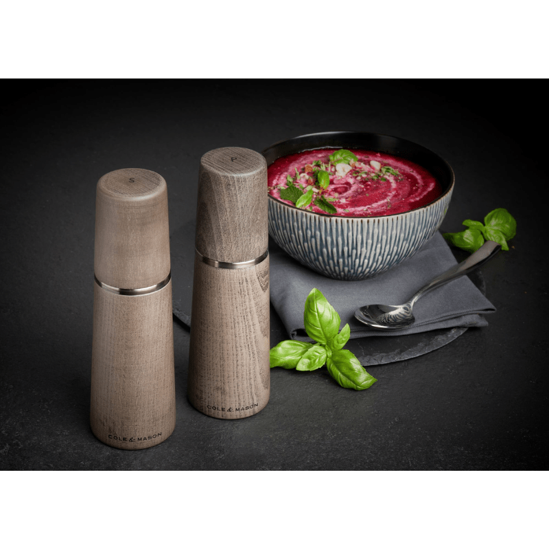 Cole & Mason Marlow Grey Beech Salt & Pepper Mill 18.5cm Set of 2