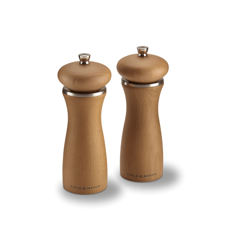 Cole & Mason Sherwood Beechwood Salt & Pepper Mill 16.5cm Set of 2