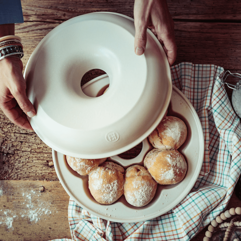 Emile Henry Crown Bread Baker Linen