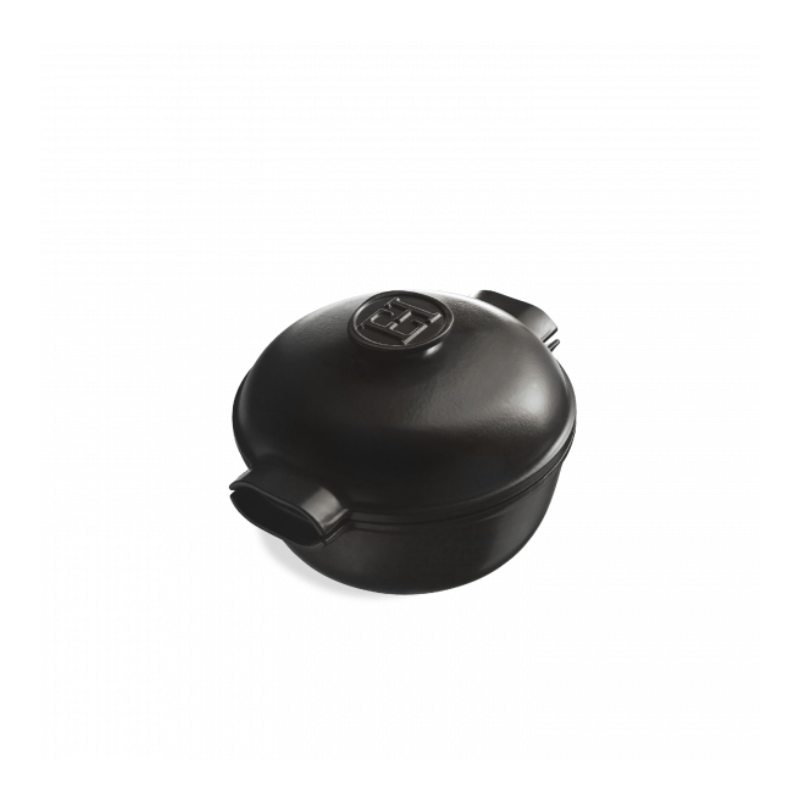 Emile Henry Delight Induction Round Casserole 2L Charcoal