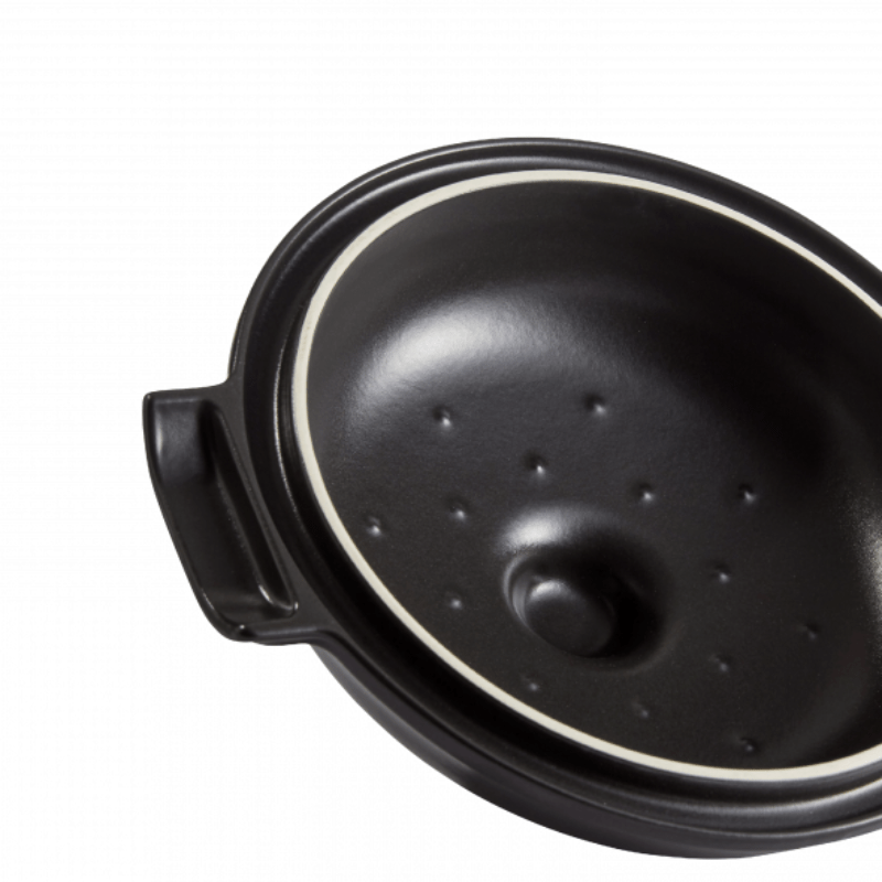 Emile Henry Delight Induction Round Casserole 2L Charcoal