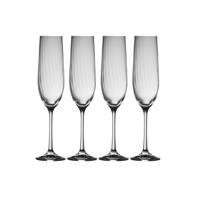 Galway Crystal Erne Champagne Flute Set of 4